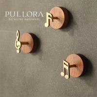 ราคา แปดหมายเหตุเพลงสไตล์ทองผนังตะขอเสื้อ หรูหราทองเหลืองวอลนัทแขวนผนัง ตกแต่งบ้านที่ทันสมัยตะขอ (43725507878)