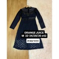 ราคา เดรสยาวสีกรมเดรสออกงานป้ายorangeมือสอง (48814275629)