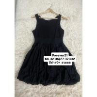 ราคา เดรสสีดำงานแบรนด์Forever21มือสอง (45810286445)