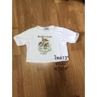 ราคา เสื้อยืดคอกลมครอป มือ2 (40104766899)