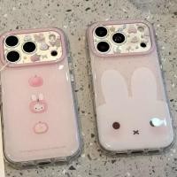 ราคา เคสโทรศัพท์ซิลิโคนใส สีชมพูลายกระต่ายการ์ตูนลูกพีช กรอบกล้องขอบสีพาสเทล นุ่มกันกระแทก เคสไอโฟน 13 17 16 15 14 (57115525110)