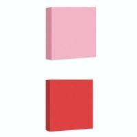 ราคา กระดาษโอริกามิสีแดง สีชมพู100แผ่น แพ็ค กระดาษพับนก (29467297181)