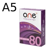 ราคา ONE กระดาษถ่ายเอกสาร ขนาด A5 80 แกรม 500 แผ่น รีม (27626258055)