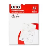 ราคา ONE พลาสติกเคลือบบัตร หนา 100 ไมครอน สีใส ขนาด A4 100 แผ่น แพ็ค (3020249097)