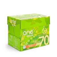 ราคา ONE GREEN กระดาษถ่ายเอกสาร 70 แกรม สีขาว ขนาด A4 แพ็ค 5 รีม (23355095747)