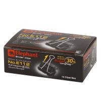 ราคา ELEPHANT คลิปดำ 19 มม รุ่น E112 กล่อง 12 ตัว (11589296976)