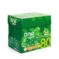 ราคา ONE GREEN กระดาษถ่ายเอกสาร 80 แกรม สีขาว ขนาด A4 แพ็ค 5 รีม (21776716278)