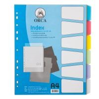 ราคา อินเด็กซ์พลาสติกไส้แฟ้ม 6 ช่อง คละสี ออร์ก้า SP 103 (18625898563)