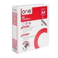 ราคา ONE แฟ้ม 3 ห่วง สีขาว ขนาด A4 สัน 3 นิ้ว (8054168417)