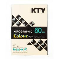 ราคา KTV กระดาษสีถ่ายเอกสาร A4 80 แกรม สีครีม แพ็ค 500 แผ่น (23103518274)