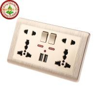 ราคา FENGFEI Wall Power Soet Universal 5 Hole 2 1A Dual USB Charger Port Soet TH (49817212287)