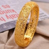 ราคา Bangladesh Gold งานแต่งงานเจ้าสาวมังกร Phoenix ดอกไม้จําลองแกะสลักสร้อยข้อมือหญิงสีทอง 54H2024 6 8 (47261919605)