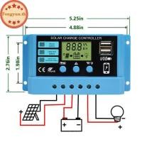 ราคา FENGYUN 30A 20A 10A Solar Charge Controller 12V 24V Auto แผงพลังงานแสงอาทิตย์ PV LCD Controller สําหรับแบตเตอรี่ตะกั่วกรด Dual USB TH (49417067006)