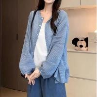 ราคา จํากัดเวลา Seckill เสื้อเชิ้ตแขนยาวลายสก๊อตสีฟ้าเกาหลี ฤดูร้อนสไตล์ใหม่ขนาดบวกไขมัน MM แฟชั่น Slimmer ดูทุกการแข่งขันด้านบน (56367365237)