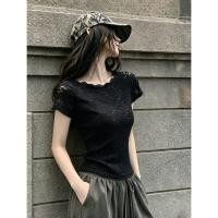 ราคา สินค้าใหม่ เสื้อยืดเสื้อลูกไม้สวยๆ 2026 ฤดูร้อนสไตล์ใหม่แฟชั่นผู้หญิงสไตล์ผู้ใหญ่แสงทุกการแข่งขันด้านบน (46414212243)