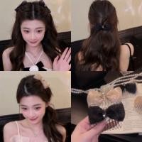 ราคา กิ๊บติดผมโบว์ผ้าเน็ตหวานเกาหลี เครื่องประดับผมที่ทันสมัยและอเนกประสงค์สําหรับทาหมิง บินออกไป (43082185604)
