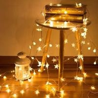 ราคา รุ่นแบตเตอรี่ 6m 40LED ไฟกระพริบ ลายดาวไฟตกแต่งLED GIFT (52052613274)
