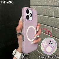 ราคา ROAZIC แม่เหล็ก 2 in 1 เคสโทรศัพท์สําหรับ OPPO A6C A6s A6t A6X A6 Pro 4G 5G สีสัน Jelly กันกระแทก Anti Drop ป้องกันความงามปกหลัง GD06 (42733556300)