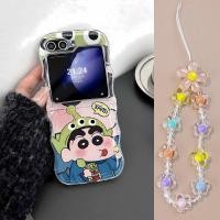 ราคา เหมาะสม samsung ZFLIP6 SAMSUNG ZFLIP5 ZFLIP4 และ ZFLIP3 เคสโทรศัพท์พับลายคลื่น HLBLZD9 (52307793454)