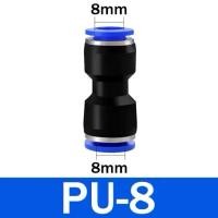 ราคา 10 ชิ้น PU 8mm ข้อต่อพ่นหมอก ข้อต่อลม ต่อตรง Pneumatic System Fitting (47206242180)