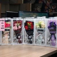 ราคา Aomsom กุหลาบประดิษฐ์ 3 ดอก ช่อดอกไม้วันวาเลนไทน์ ของขวัญตกแต่งงานแต่งงาน ของขวัญให้แฟน (25809357369)