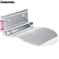 ราคา AOMSOM เท้าเหยียบกันลื่น อลูมิเนียมก่อสร้าง Silver Black Wall Mount Foot REST พับได้ 6 1x3 9in Shower Foot Rest Entryway Use (57667714730)