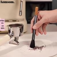 ราคา เครื่องมือทําความสะอาดเครื่องบด AOMSOM แปรงหม้อกาแฟหลอดอลูมิเนียมสองหัว แปรงบาร์กาแฟขนนุ่มย้อนยุคสําหรับบาริสต้า (57367673452)
