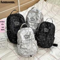 ราคา AOMSOM Drawstring Rucksack การออกแบบน้ําหนักเบาทนทานก่อสร้าง Polka Dot กระเป๋าเป้สะพายหลัง สายรัดแบบพกพาวัสดุไนลอนกระเป๋าเดินทาง Rucksack สําหรับนักเรียน (56167722881)