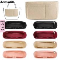 ราคา AOMSOM 1 ชิ้นใส่กระเป๋า Multi Pocket แบบพกพา Linner กระเป๋า กระเป๋า Felt Travel Bag Organizer สําหรับ Longchamp Mini กระเป๋า (51817565023)
