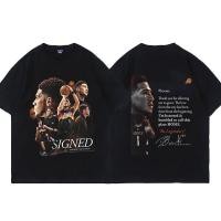 ราคา 100 ผ้าฝ้ายแท้ NBA American Sun Team Booker เสื้อยืดแขนสั้นหลวมผู้ชายอินเทรนด์กีฬาฤดูร้อนบาสเกตบอล (57163560262)