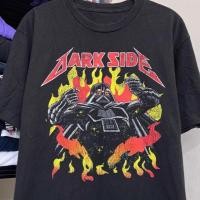 ราคา Star Wars Star Wars vintage American Retro Street Lazy Style Short Sleeved Men Women Heavy Cotton T Shirt (54464048452)