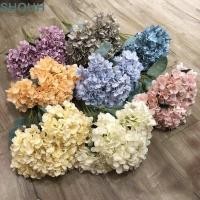 ราคา SHOUH ดอกไม้ไฮเดรนเยียปลอม 5 หัว DIY ประดิษฐ์ไฮเดรนเยียดอกไม้ ผ้าไหมขนาดใหญ่เจ้าสาวไฮเดรนเยียช่อดอกไม้สําหรับงานแต่งงานหน้าแรก (57816939194)