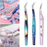 ราคา SHOUH Precision Craft แหนบ การ์ตูนสแตนเลสสติกเกอร์รถกระบะเครื่องมือ ความแม่นยําสูง Anti static Non Slip Grip Lashes Extension Tweezer ภูมิทัศน์ขนาดเล็ก (56117531315)