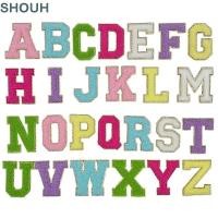 ราคา SHOUH 26 ชิ้นสติกเกอร์ผ้ากาว ผ้าขนหนูปักตัวอักษรตัวอักษรตัวอักษรภาษาอังกฤษเสื้อผ้าสติกเกอร์ สี DIY แพทช์สติกเกอร์ A Z เสื้อผ้าเทปบนเสื้อผ้า (55867466674)