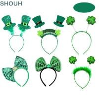 ราคา SHUH Clover Headwear ที่คาดผมสีเขียว Lucky Procession Holiday Accessories (53667475317)