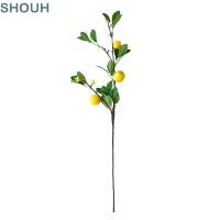 ราคา SHOUH ก้านผลไม้ปลอมพร้อมสาขามะนาวเทียมตกแต่งมะนาวเหมือนจริง การจัดดอกไม้ใบไม้พลาสติกสีเหลืองสด (53367521754)