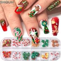 ราคา SHUH ผสมเล็บคริสต์มาส Santa Claus Reindeer Snowman Christmas Nail Charms ของขวัญที่มีสีสัน Bell ฤดูหนาวเล็บน่ารัก Rhinestones ตกแต่งสําหรับผู้หญิง Xmas DIY (53317762754)