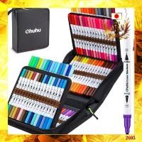 ราคา Ohuhu Brush Markers Set Watercolor Brush Pens with Fine Tip for Illustration Card Making and Coloring Various Color Sets Available (45560537004)