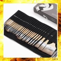 ราคา ARTIFY Expert Paint Brush Set of 30 with Canvas Roll Palette Knife Acrylic Oil Watercolor Gouache (43053110631)