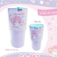 ราคา แก้วน้ำพลาสติกงานลิขสิทธิ์แท้ little twin star ขนาด 25 ออนซ์ (52067815486)