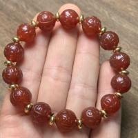 ราคา ลูกปัดฟักทองอาเกตสีแดงใต้ธรรมชาติ สร้อยข้อมืออาเกตสีแดง สร้อยข้อมือลูกปัดรูปหลายเหลี่ยม (54367776093)
