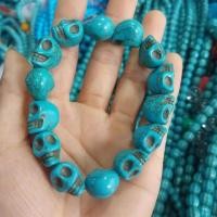 ราคา หินเทอร์ควอยซ์ สร้อยข้อมือหัวกระโหลก สร้อยข้อมือลูกปัดเก่าเทอร์ควอยซ์ อัญมณีสังเคราะห์ ของขวัญแฟชั่น (40780790124)