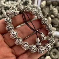 ราคา โบราณโบราณทิเบตสร้อยข้อมือเงินหกตัวอักษรมนต์ทิเบตสร้อยข้อมือเงินลูกปัดย้อนยุคสไตล์ชาติพันธุ์ (52017746678)