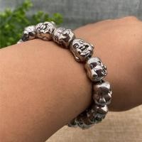 ราคา โบราณและเบ็ดเตล็ดสไตล์ทิเบตพระพุทธรูปหัวสร้อยข้อมือเงินรอบลูกปัดเงินโลหะพระพุทธรูปหัวสร้อยข้อมือ (45417776375)