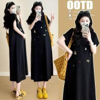 ราคา ชุดคลุมท้องแขนสั้นสำหรับฤดูใบไม้ผลิและร้อน ไซส์ใหญ่ สวมใส่สบาย (49608321176)
