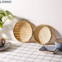 ราคา LONNG ถาดไม้ไผ่สาน ตะกร้าหวายหวายไม้ไผ่สาน ตะกร้าสานไม้ไผ่ทรงกลมแฮนด์เมด ห้องนั่งเล่น (56317105100)