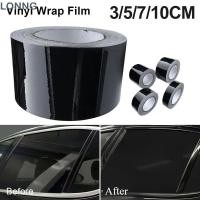 ราคา LONNG 1 ม้วนไวนิล Racing Stripe 3 5 7 10 ซม Glossy ไวนิลห่อฟิล์ม สีดํา PVC คาร์บอนไฟเบอร์รถสติกเกอร์สําหรับรถ Hood หลังคา Decal (51916500256)