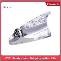 ราคา ChicAcces Universal Car Wind Driven Anti Collision Shark Fin Antenna LED Warn Flash Lamp (49367018795)