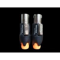 ราคา สเปคคอนลำโพงตัวผู้ แถบสีส้ม SPEAKON NL4FC NEUTRIK 4 PIN หัวเหล็ก สวยงาม แข็งแรง ถอดประกอบง่ายด้วยปุ่มกดที่ใหญ่ขึ้น (28857664874)