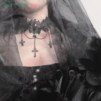 ราคา Beautyupyang Gothic Chokers ปรับลูกไม้ Choker Collar Nelace กับ Crucifix Vintage sel Chain ผู้หญิง Steampunk ฮาโลวีนเครื่องประดับฮาโลวีนเครื่องแต่งกาย (48867931026)